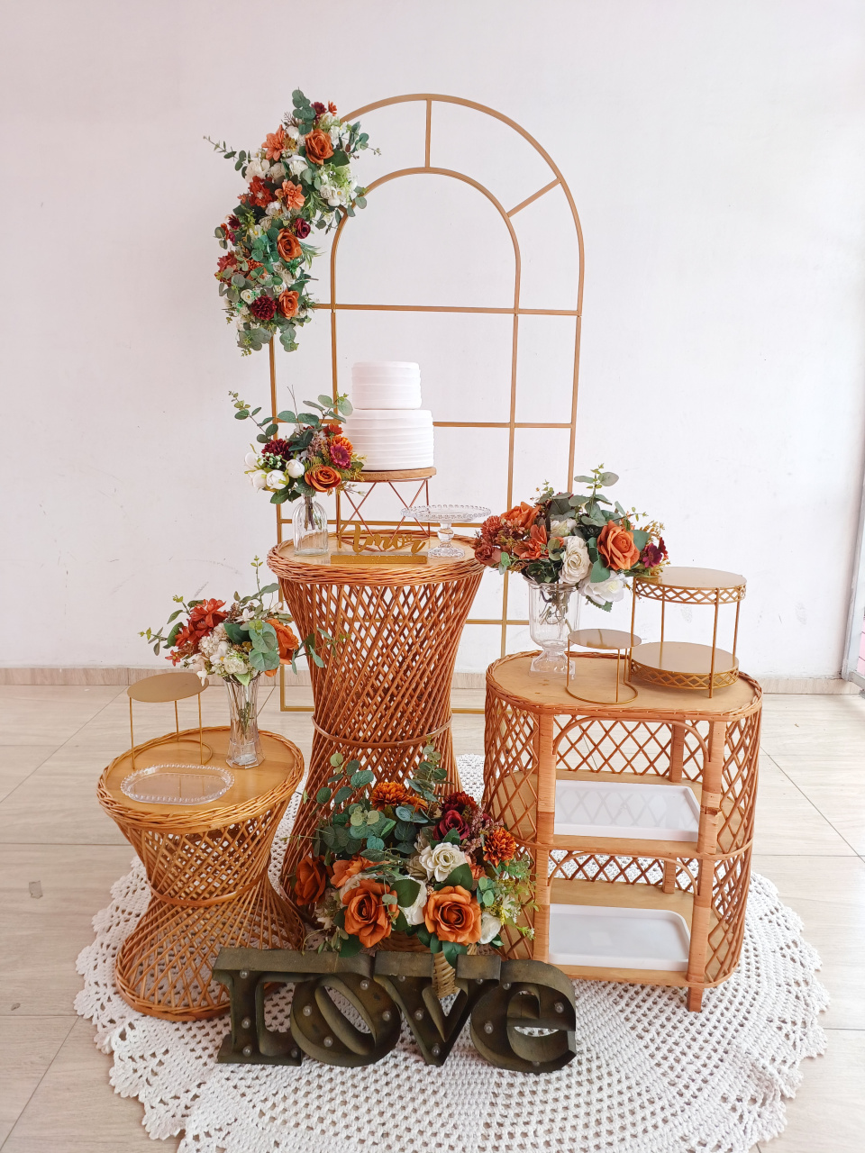 Casamento Vime Floral Terracota - Bella decor by Tamires
