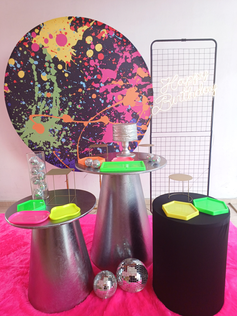 Kit Neon Happy Birthday - Bella decor by Tamires