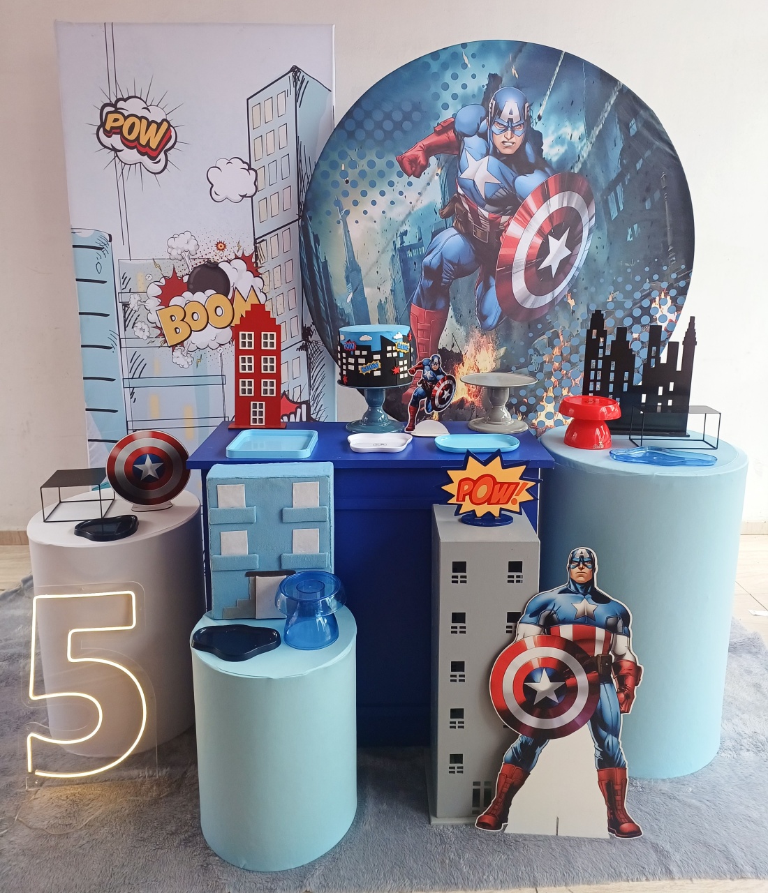 Kit Top  Capitão America Heróis Vingadores  - Bella decor by Tamires