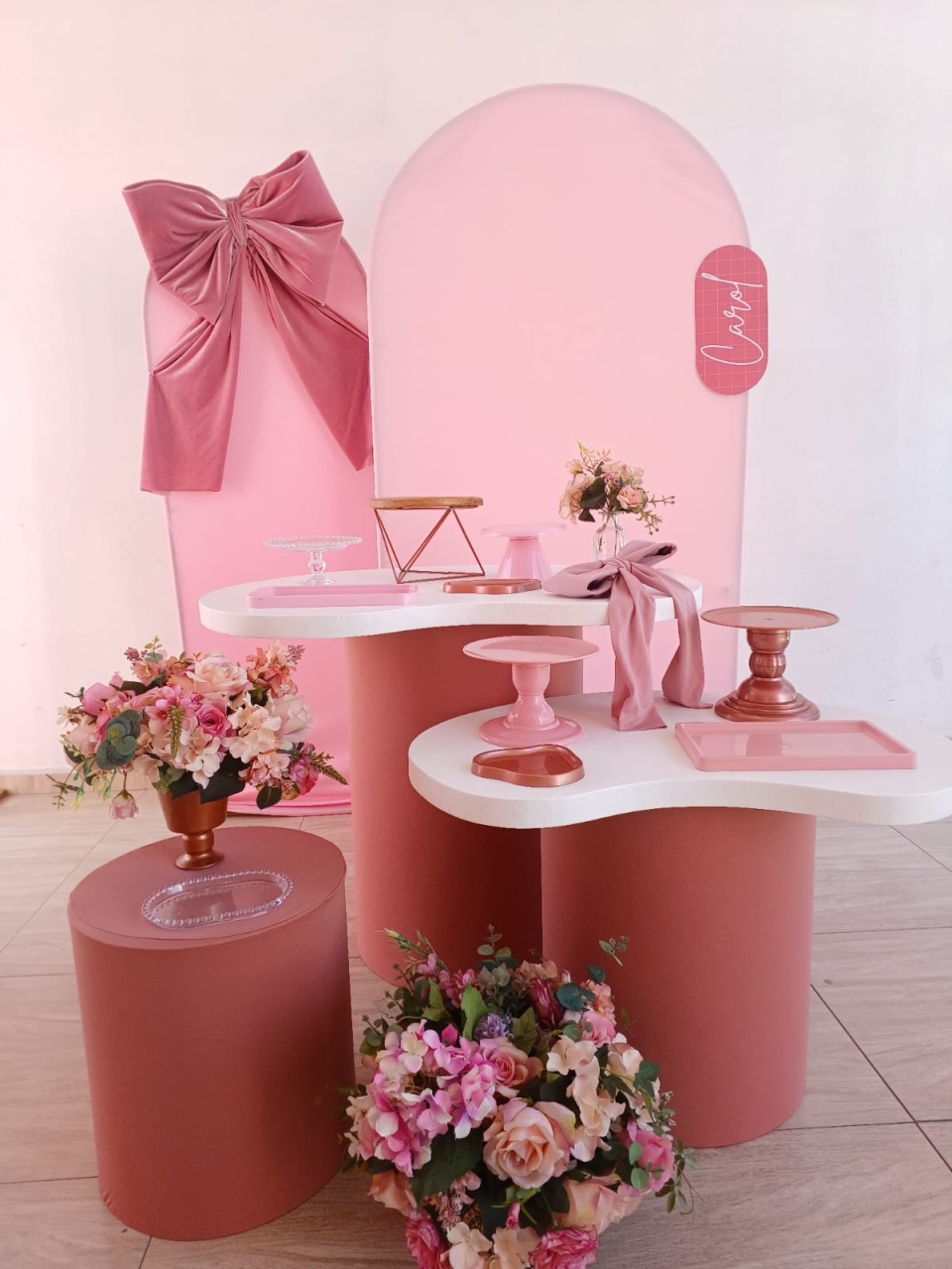 Kit Orgânico Laço Rosa - Bella decor by Tamires