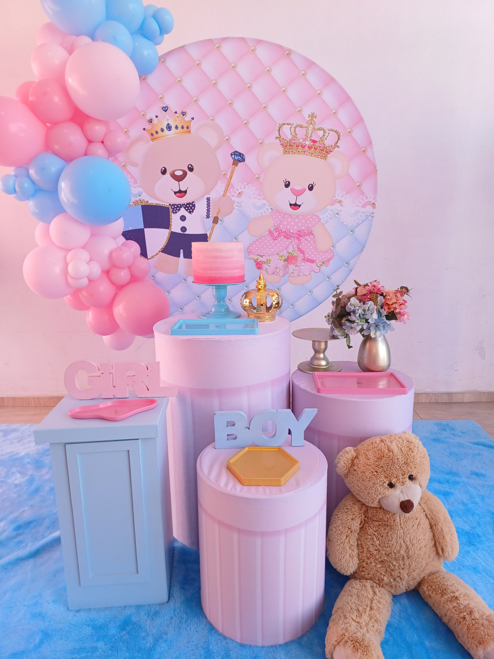Cha Revelação Urso Principe Ou Princesa Kit Amei - Bella decor by Tamires