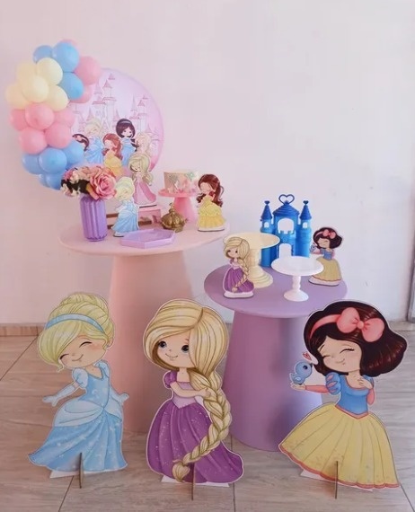 Mini Festa Princesas Cute Completa  - Bella decor by Tamires