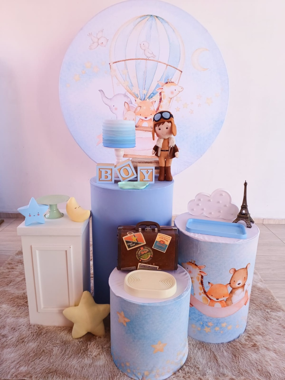 Cha de Bebe Menino Viagem dos Animais - Bella decor by Tamires