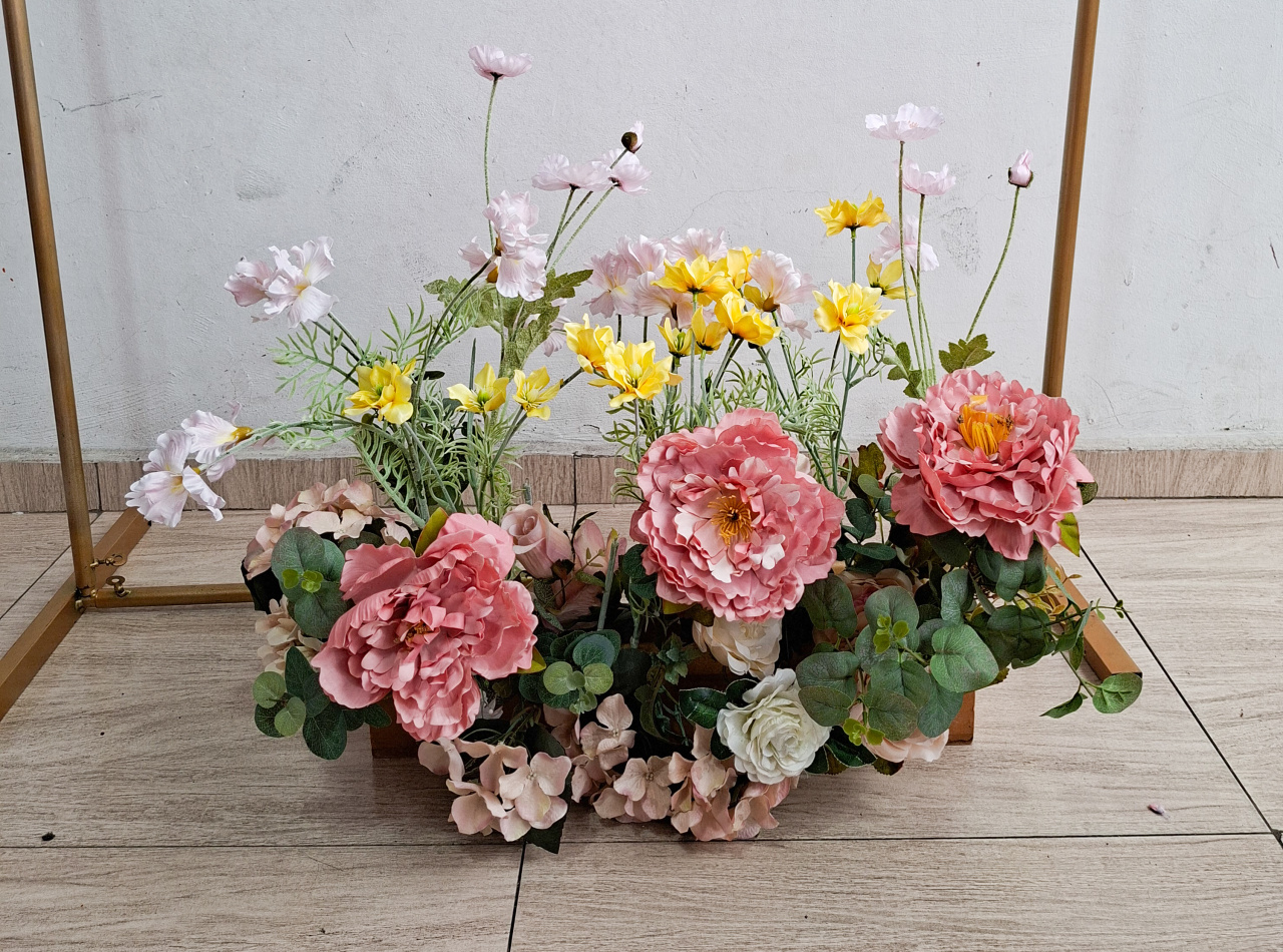 Floreira de Chão (Flores Variadas) - Bella decor by Tamires
