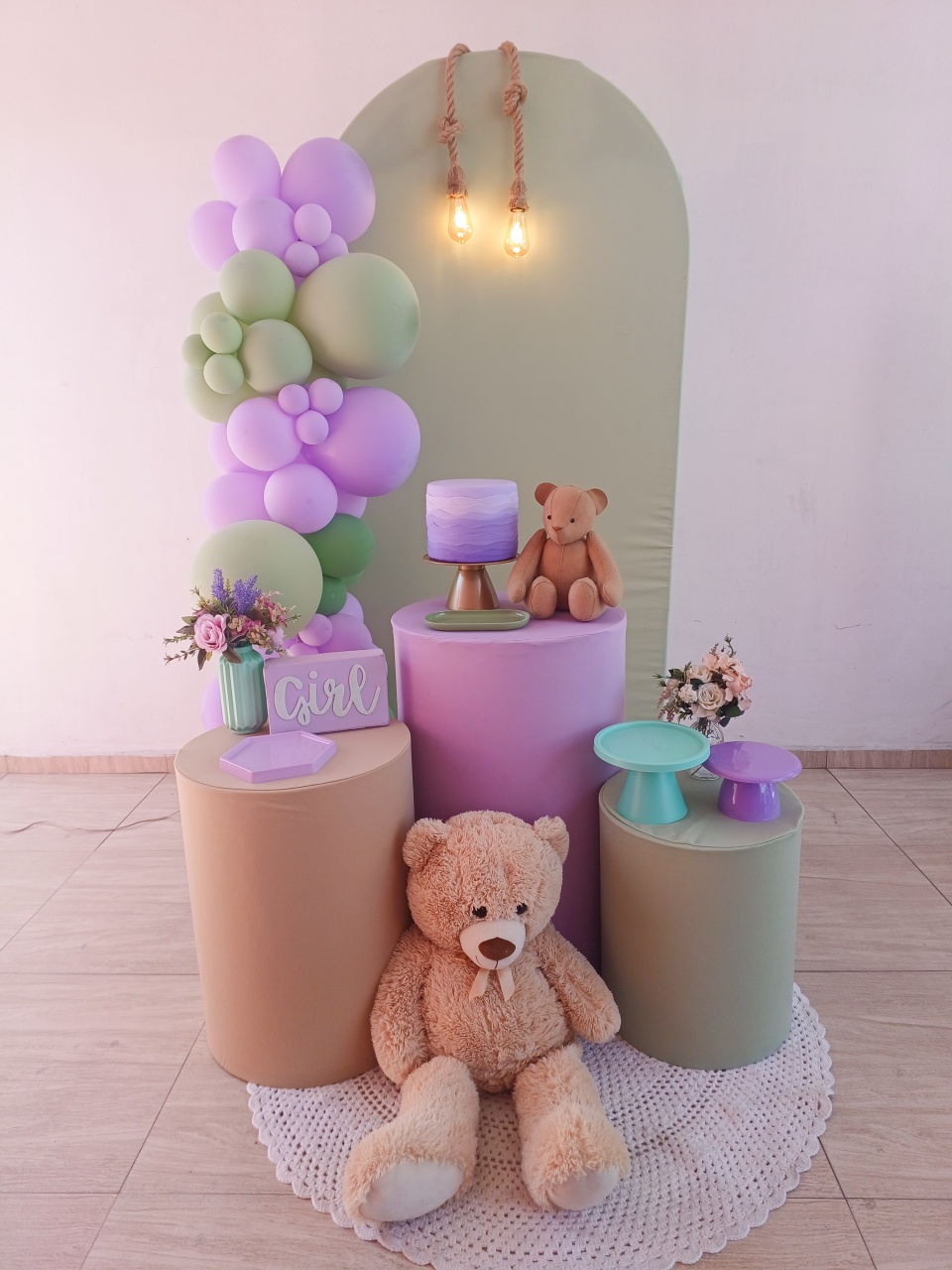 Cha Revelação Lilas E Verde Kit Amei  - Bella decor by Tamires