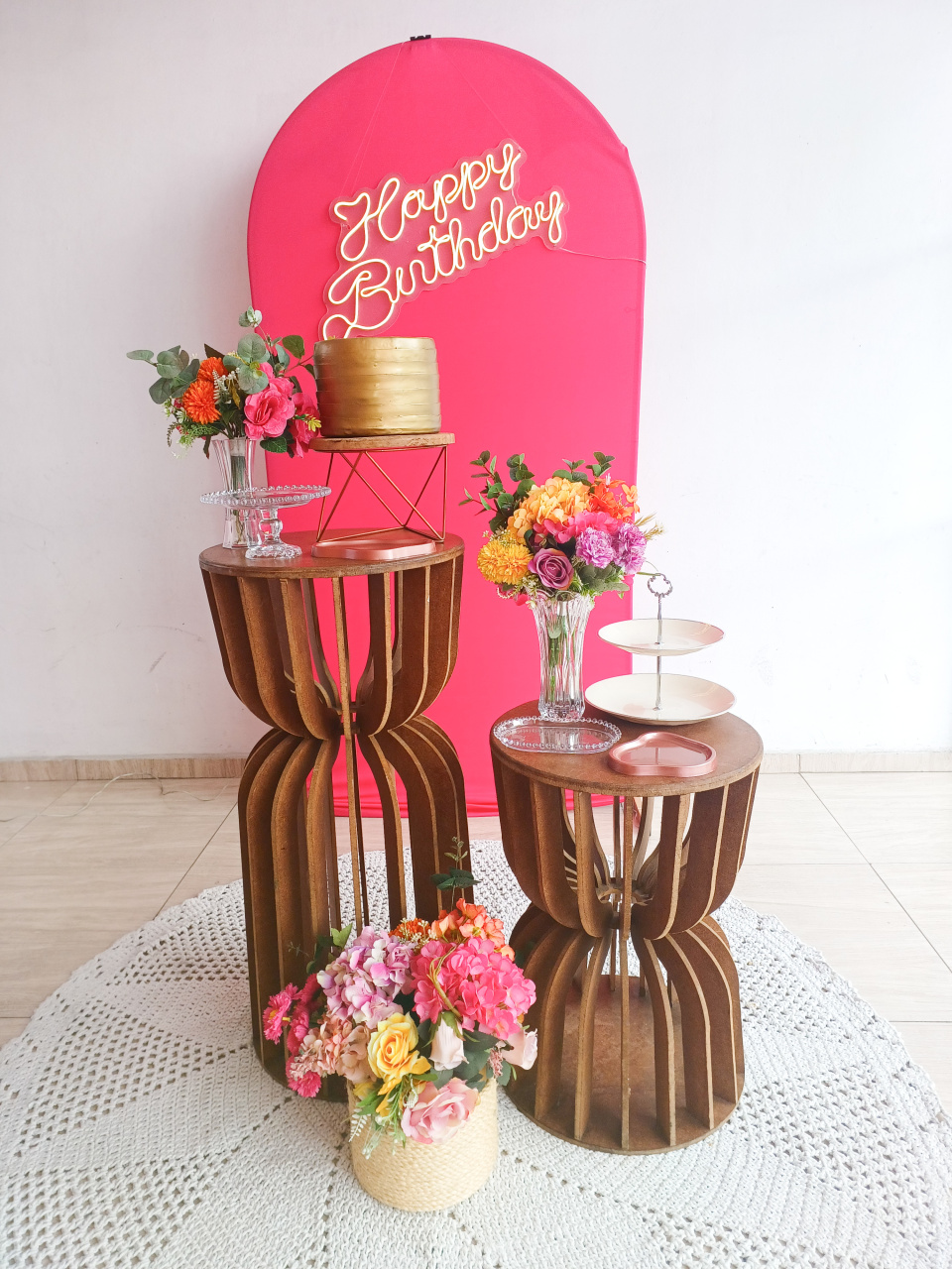 Kit Feminino Mesa Rustica Monaco - Bella decor by Tamires