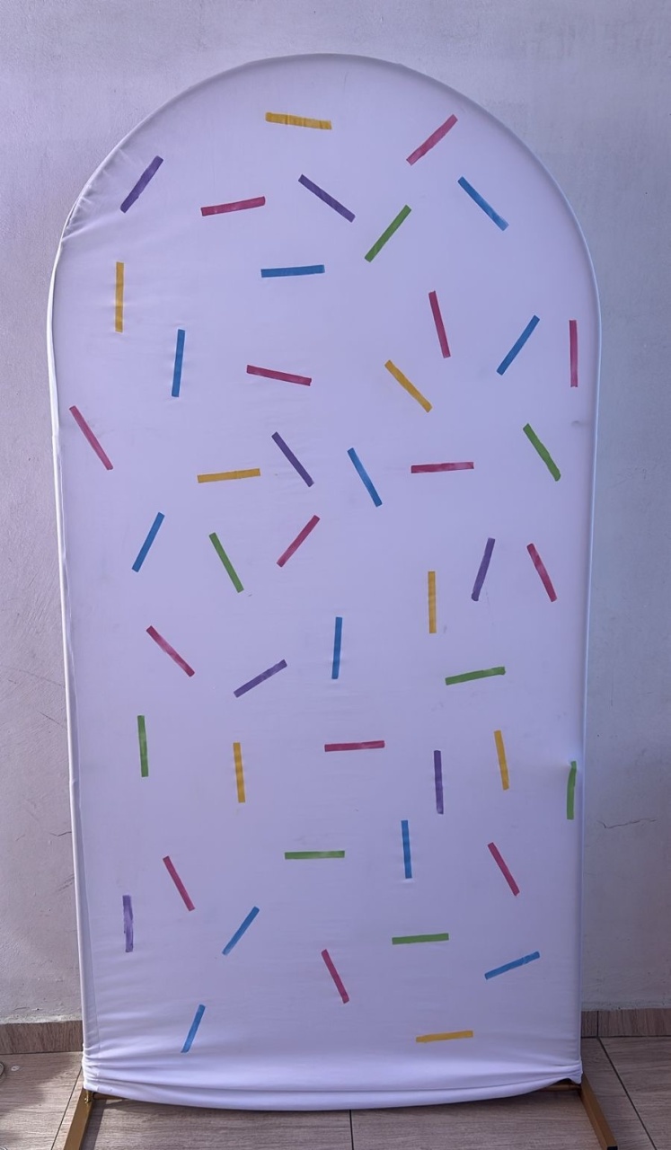 Capa Painel Romano Granulado Fundo Branco (Veste Facil)  - Bella decor by Tamires