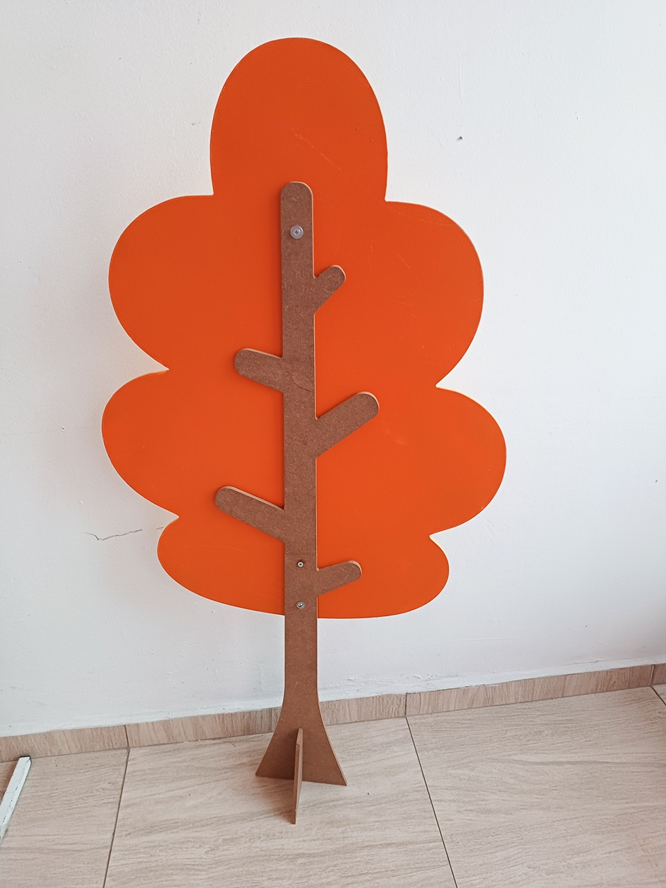 Árvore de Chão Cor de Laranja/Laranja Claro  - Bella decor by Tamires