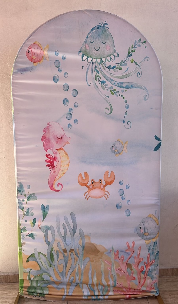 Capa Painel Romano Fundo Do Mar Tamanho G  - Bella decor by Tamires