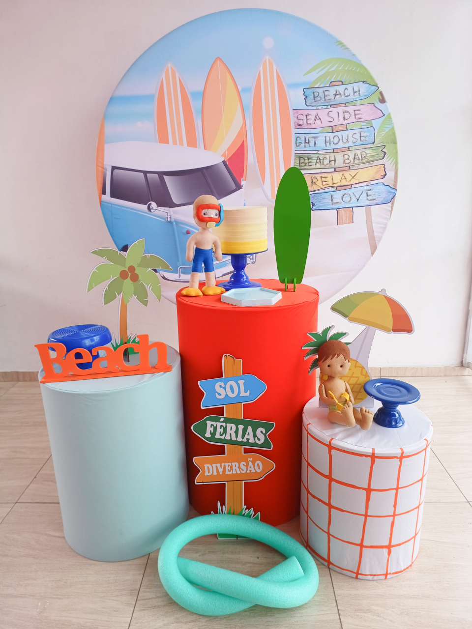 Pool Party Festa Praia Menino - Bella decor by Tamires