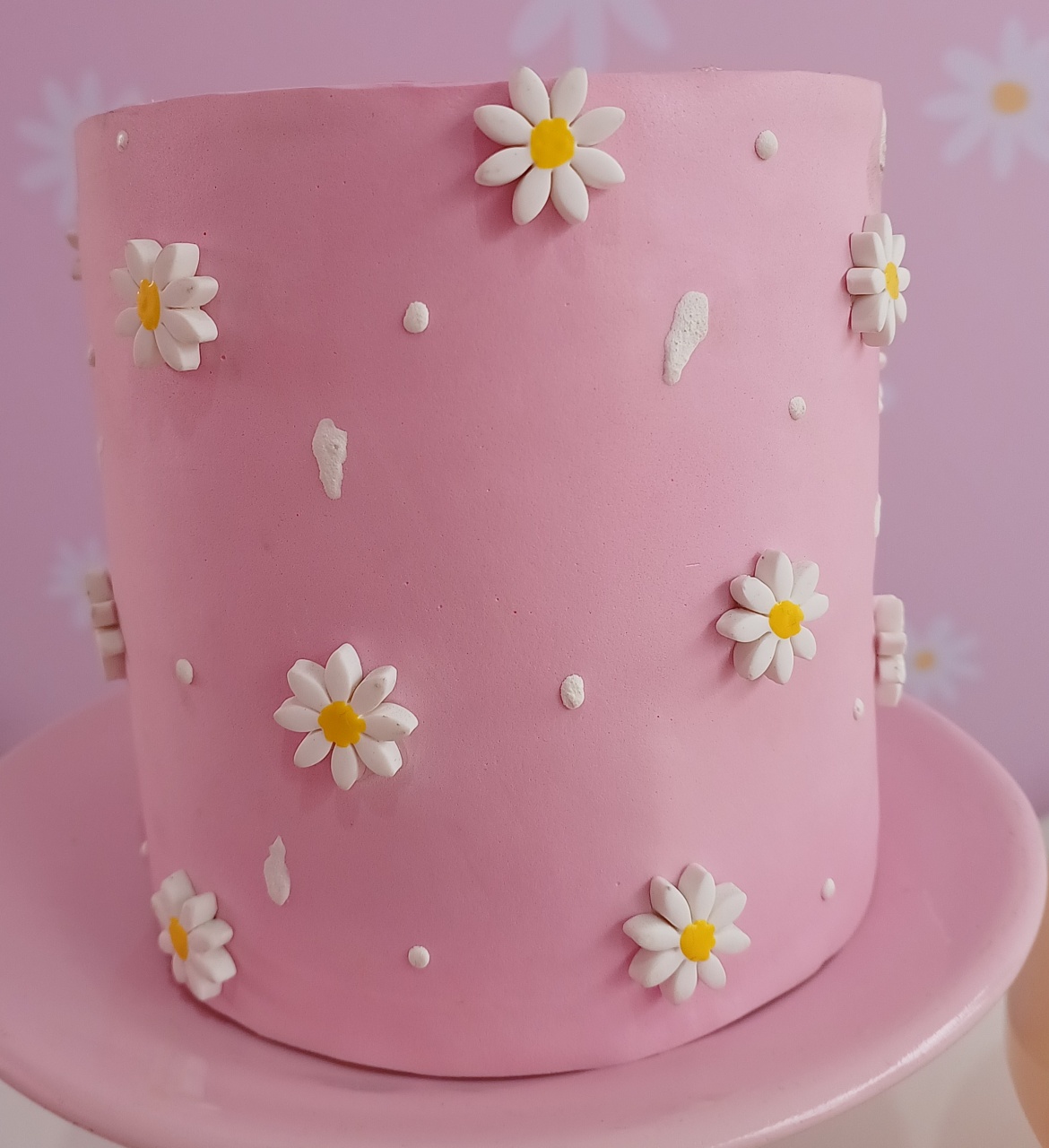 Bolo Margarida Rosa  - Bella decor by Tamires