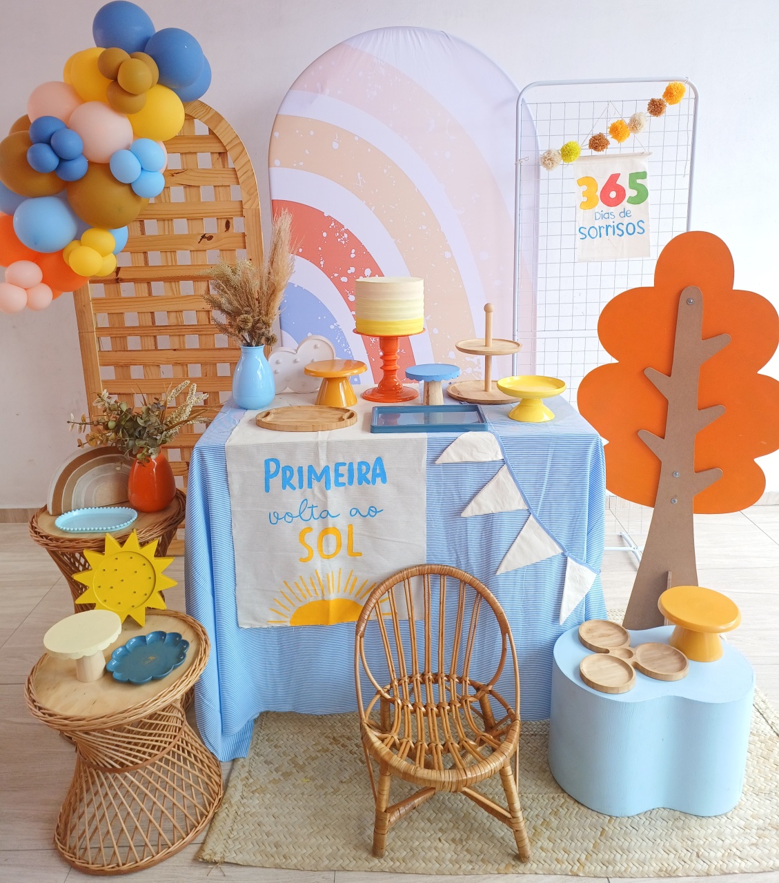 Kit Festa Afetiva Vime 365 Dias 365 Sorrisos - Bella decor by Tamires