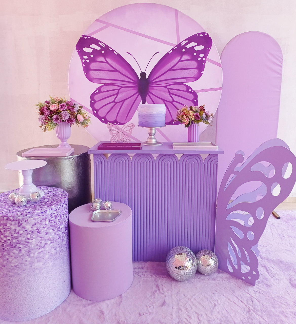 Kit Feminino Borboleta Lilas (2 Paineis) - Bella decor by Tamires