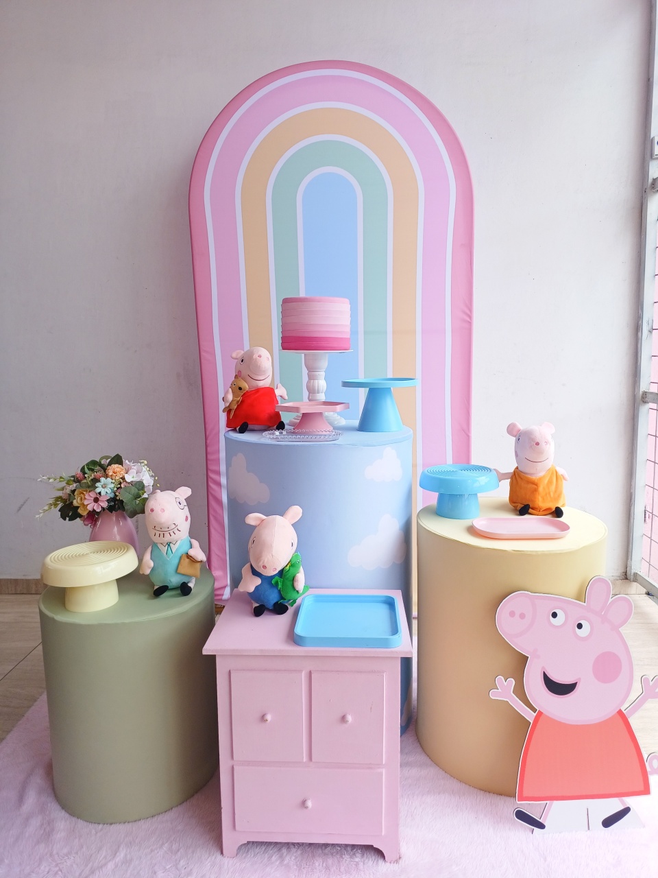 Peppa Pig Arco Iris Kit Amei  - Bella decor by Tamires