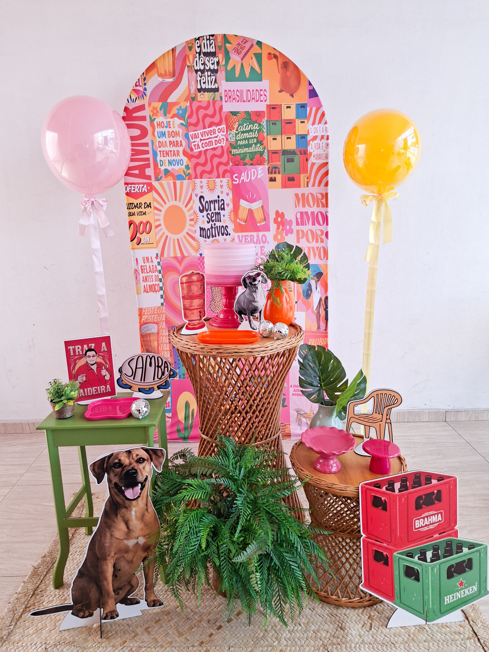 Brasilidade Kit Com Vime Modelo 1 - Bella decor by Tamires