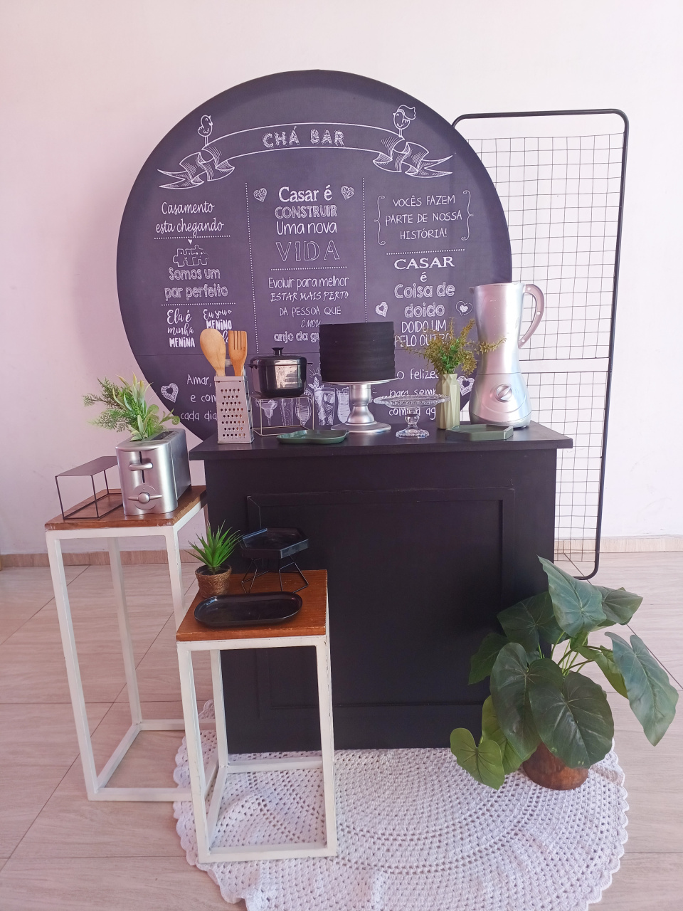 Cha Bar Cha de Cozinha Preto  - Bella decor by Tamires