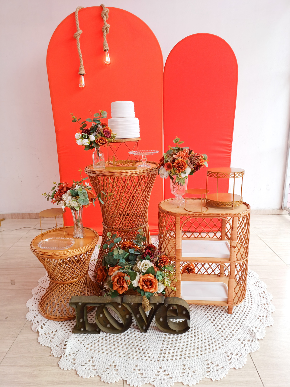 Casamento Vime Cor de Laranja - Bella decor by Tamires