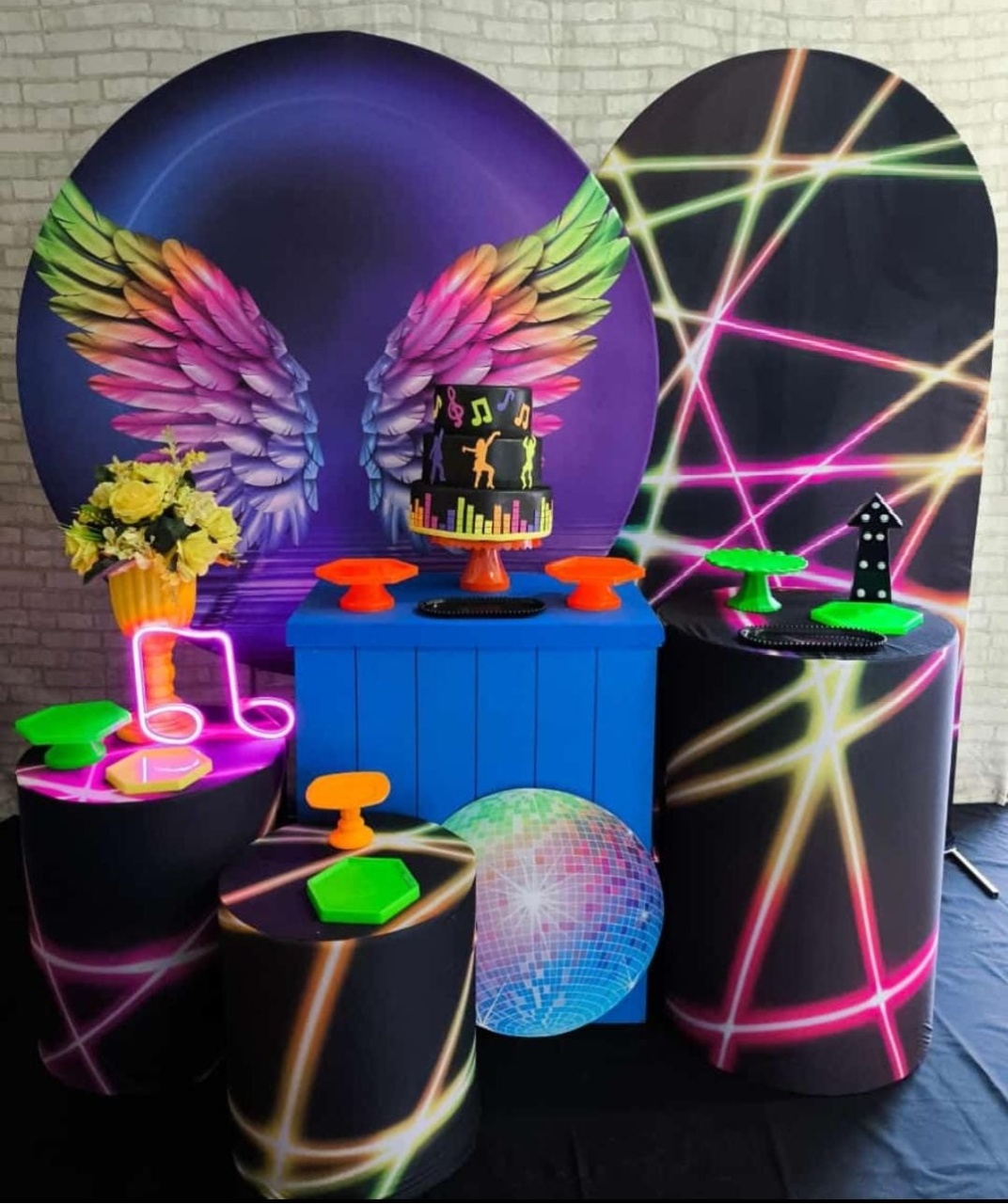 Neon Asas Kit Pegue E Monte  (Premium) - LIS FESTAS E LOCAÇÕES