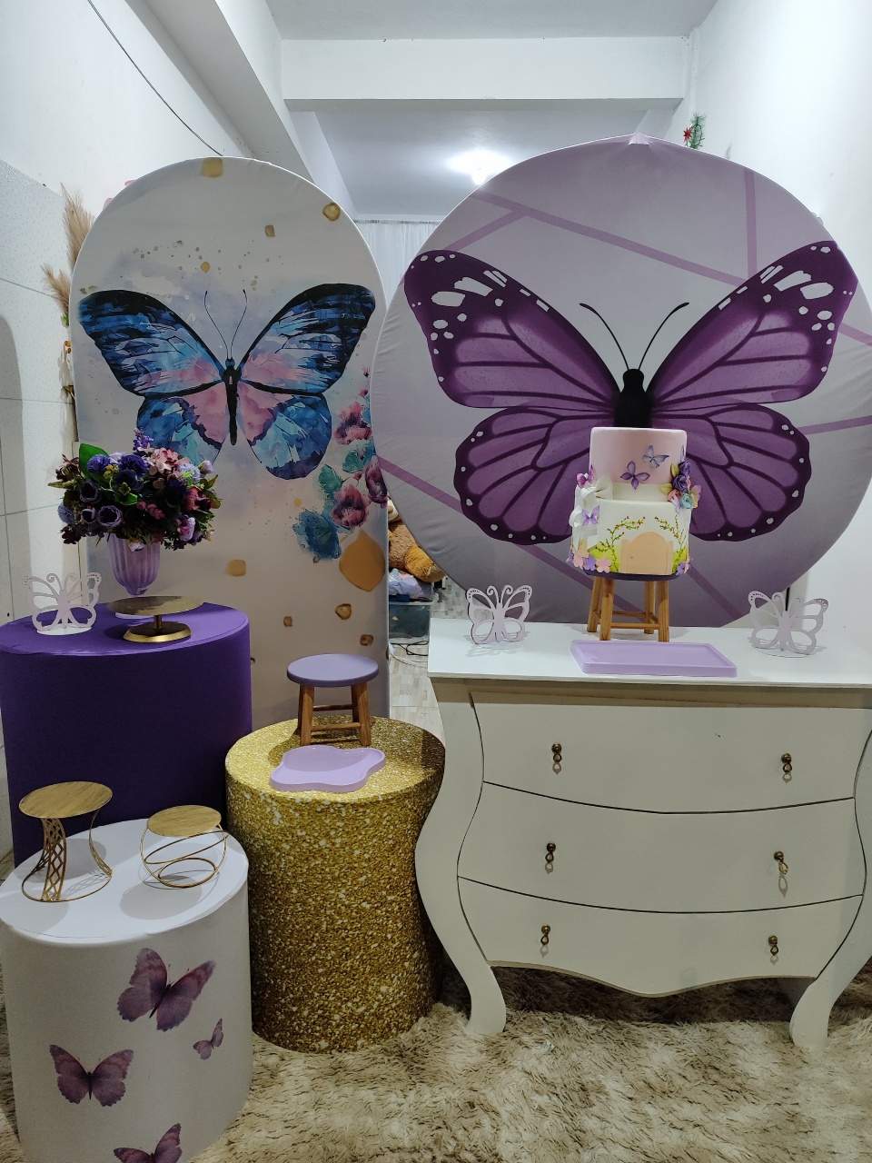 Borboleta Lilas Kit Pegue E Monte - Premium - LIS FESTAS E LOCAÇÕES