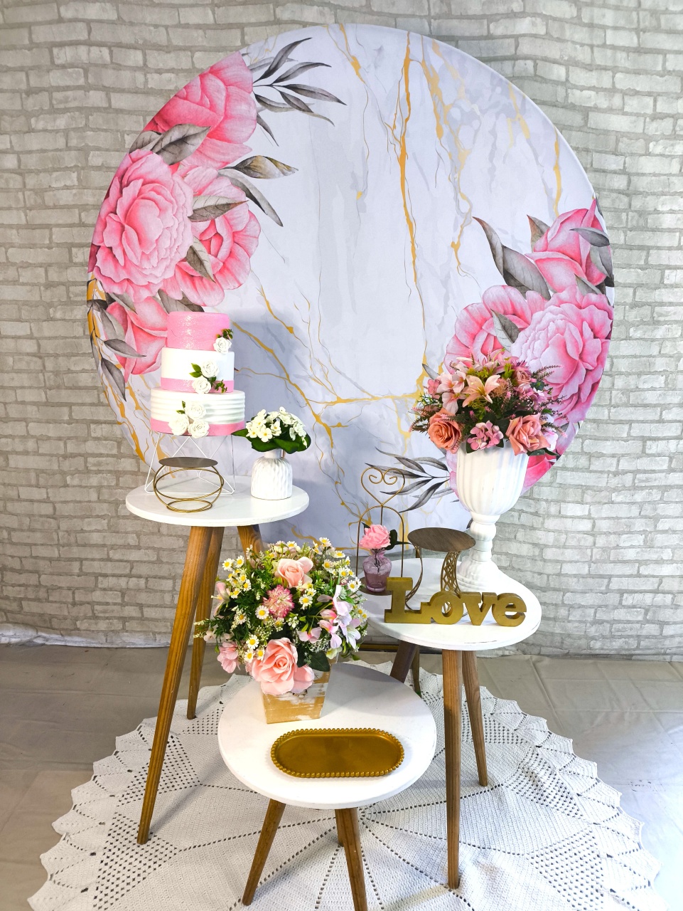 Floral Rosa 2 Kit Pegue E Monte -  Pocket - LIS FESTAS E LOCAÇÕES