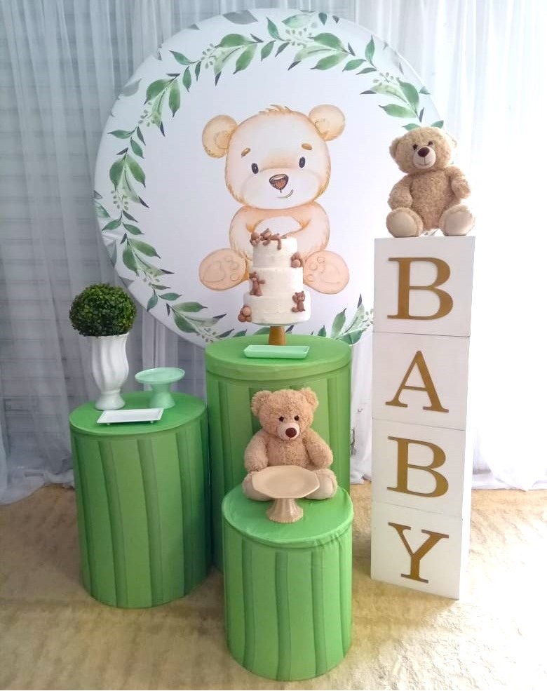 Urso Verde Cha de Bebe - Pegue E Monte Pocket - LIS FESTAS E LOCAÇÕES