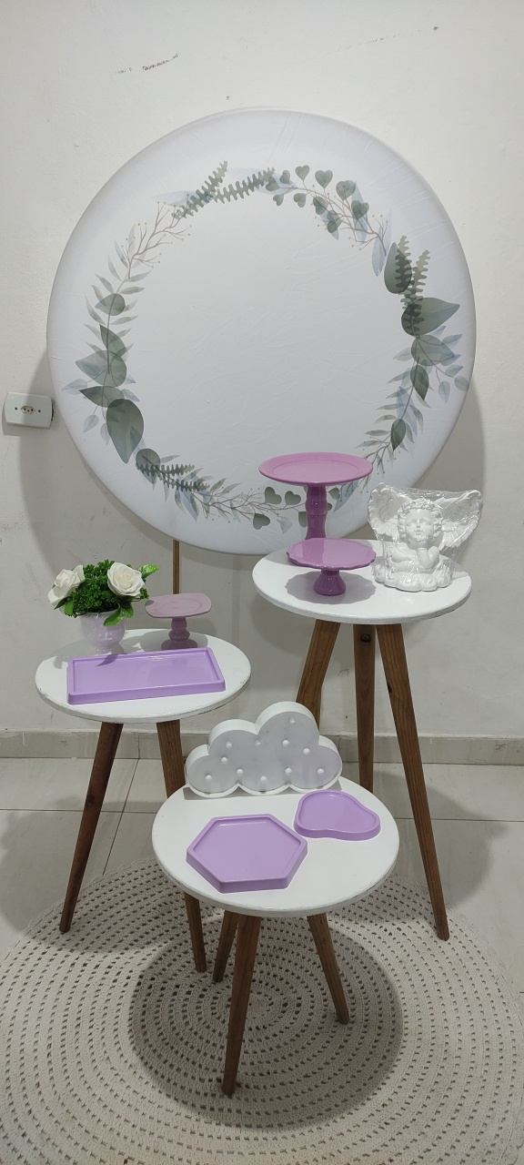 Batizado Lilas Kit Pegue E Monte - Pocket - LIS FESTAS E LOCAÇÕES