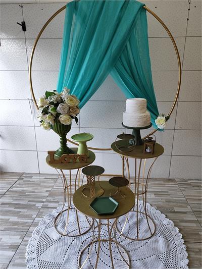 Casamento / Bodas (Verde E Dourado) Kit Pegue E Monte  - LIS FESTAS E LOCAÇÕES