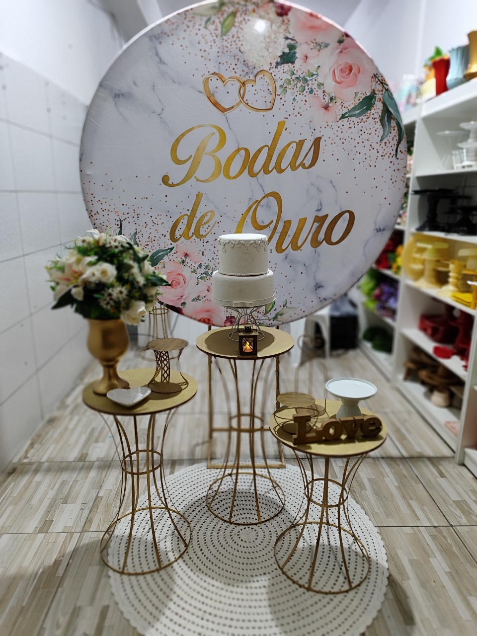 Bodas de Ouro Kit Pegue E Monte  - LIS FESTAS E LOCAÇÕES