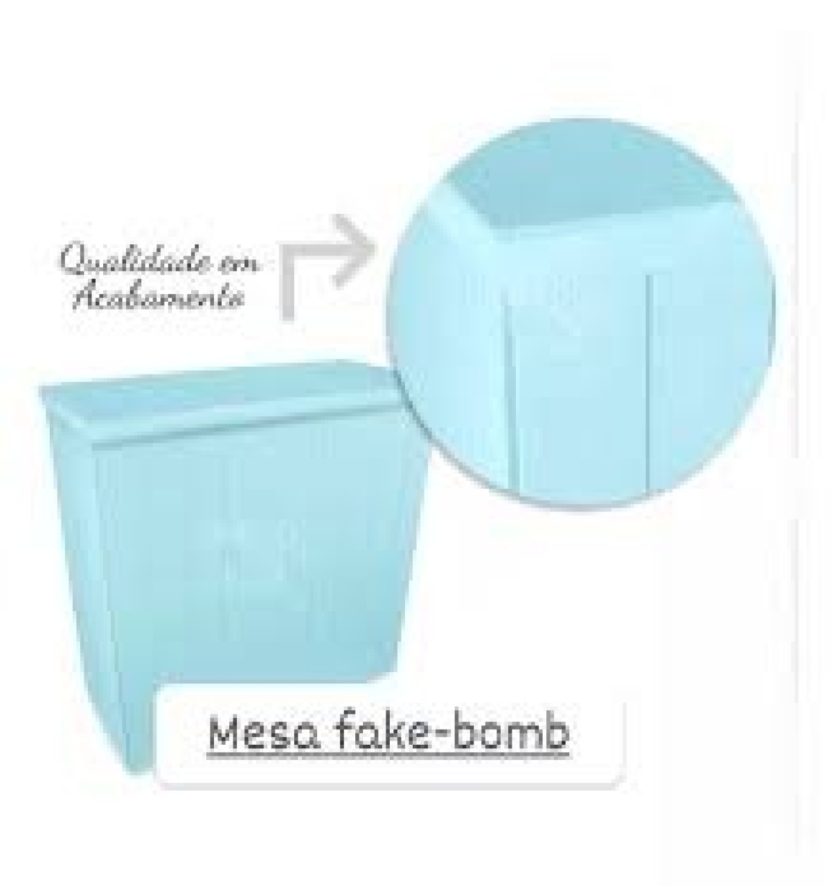 Mesa Ripada Azul Claro - M - LIS FESTAS E LOCAÇÕES
