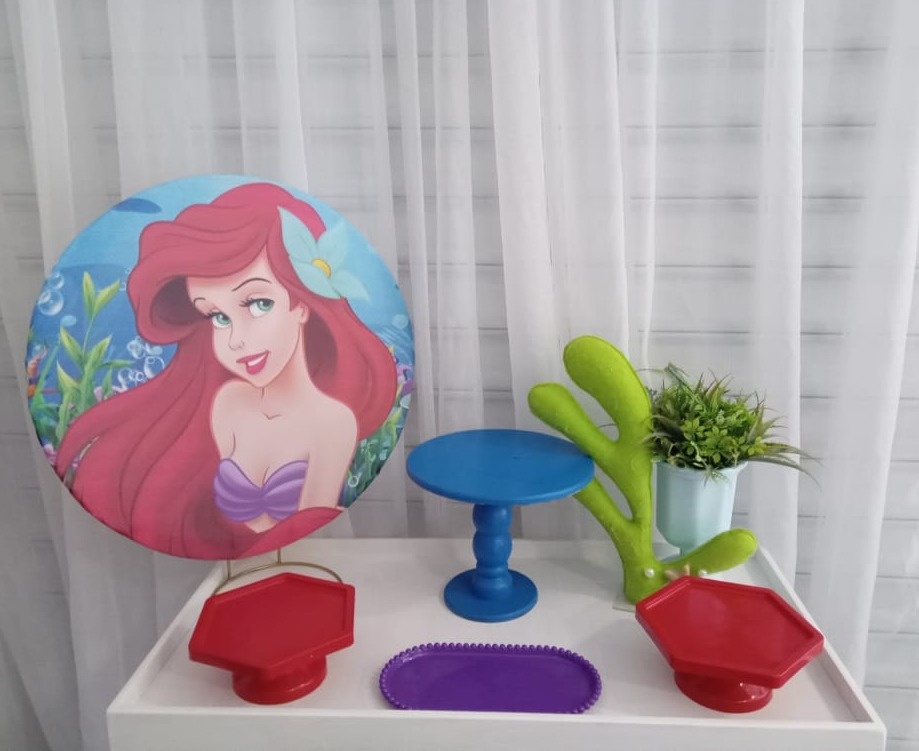 A Pequena Sereia- Mini Festa Na Mesa - LIS FESTAS E LOCAÇÕES
