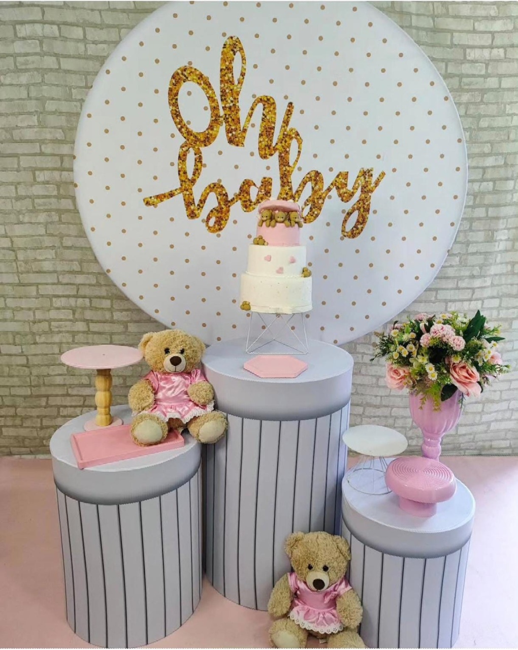 Oh Baby Rosa- Pegue E Monte Pocket - LIS FESTAS E LOCAÇÕES