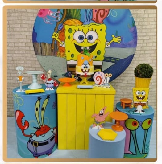 Bob Esponja Kit Pegue E Monte  - Plus - LIS FESTAS E LOCAÇÕES