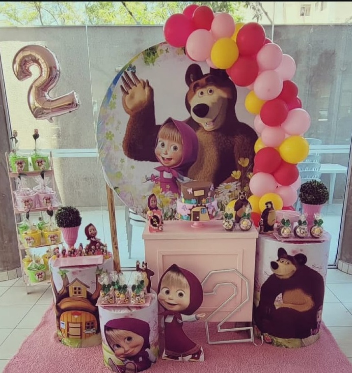 Marsha E O Urso Rosa - Ouro - DECORAKM