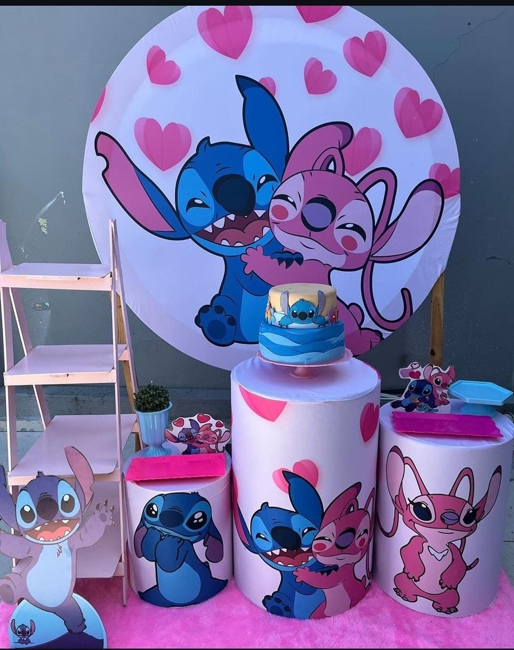 Stitch E Angel - Prata - DECORAKM