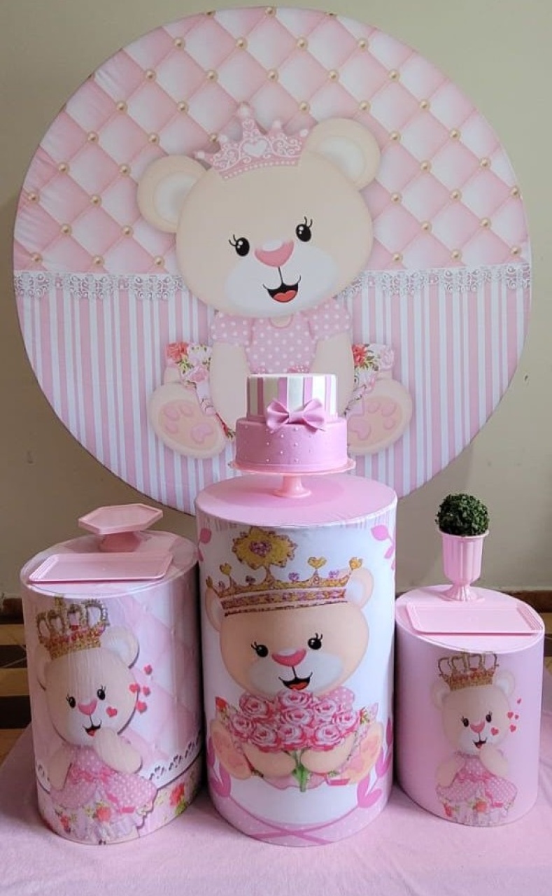 Ursa Rosa Chá de Bb - Bronze - DECORAKM