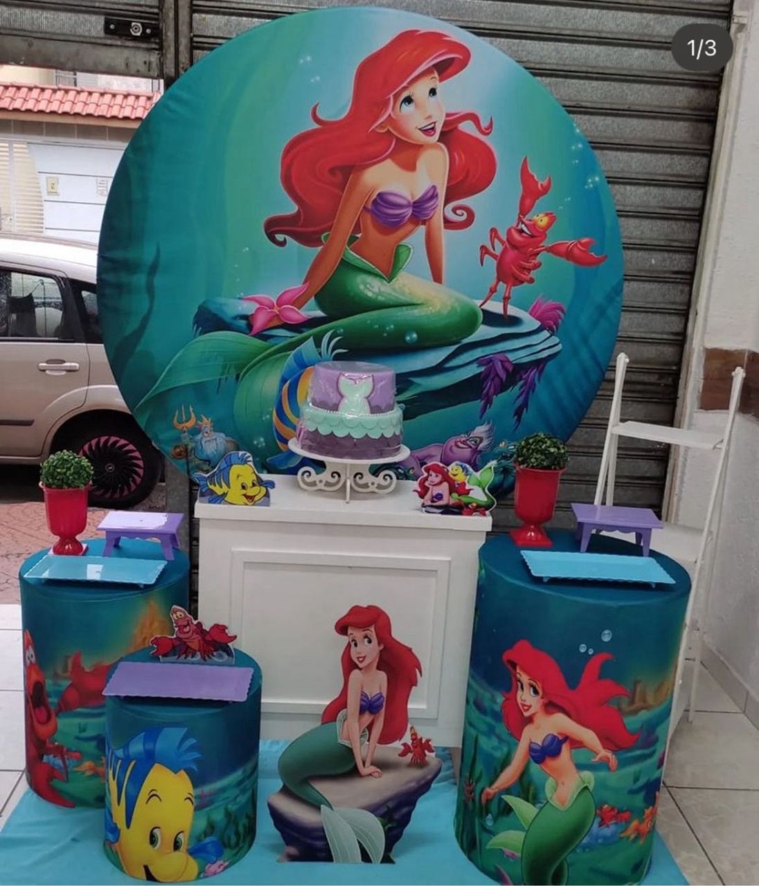 Ariel Pequena Sereia - Ouro - DECORAKM