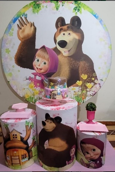 Marsha E O Urso Rosa - Bronze - DECORAKM