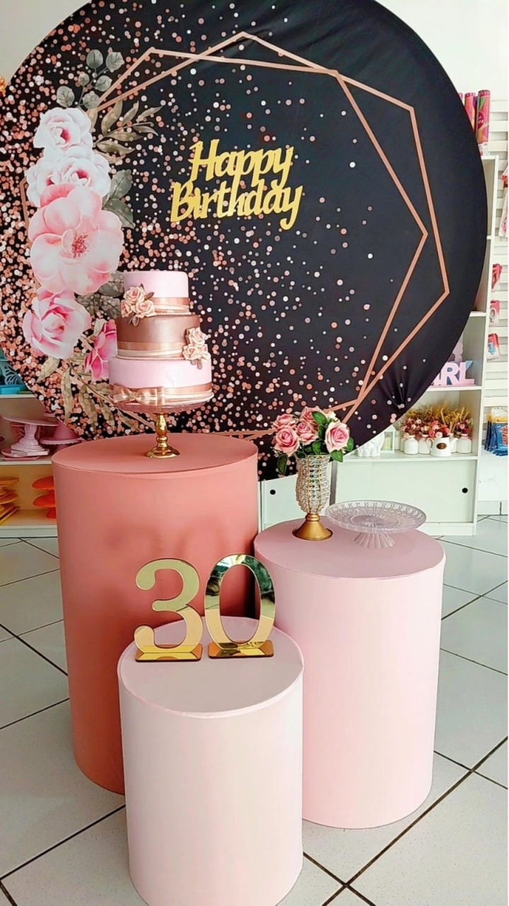 Kit Prata Rose/Preto - Arte e Cia Festas