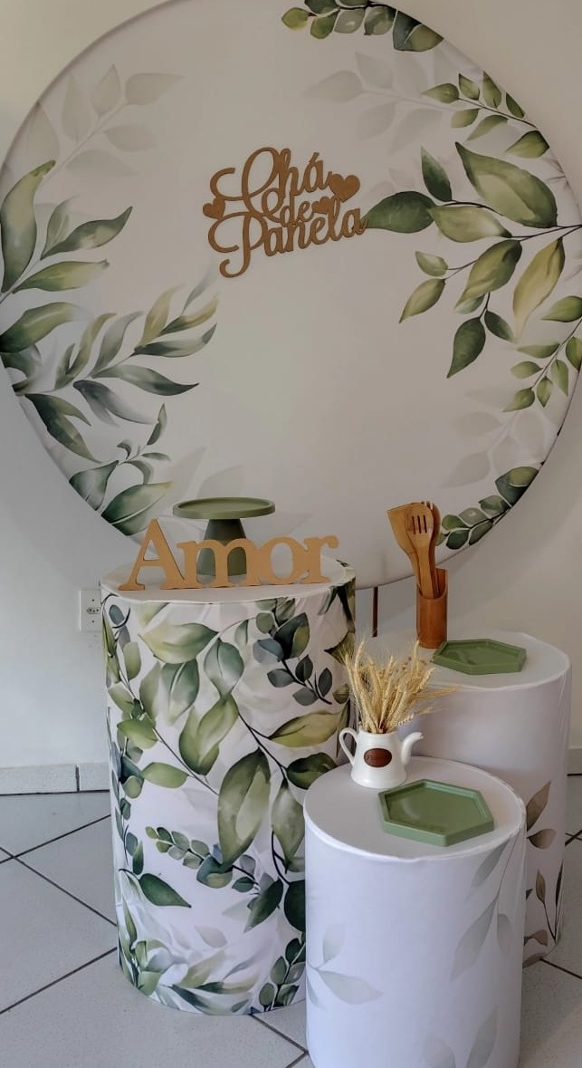 Chá de Panela Floral Verde  - Arte e Cia Festas
