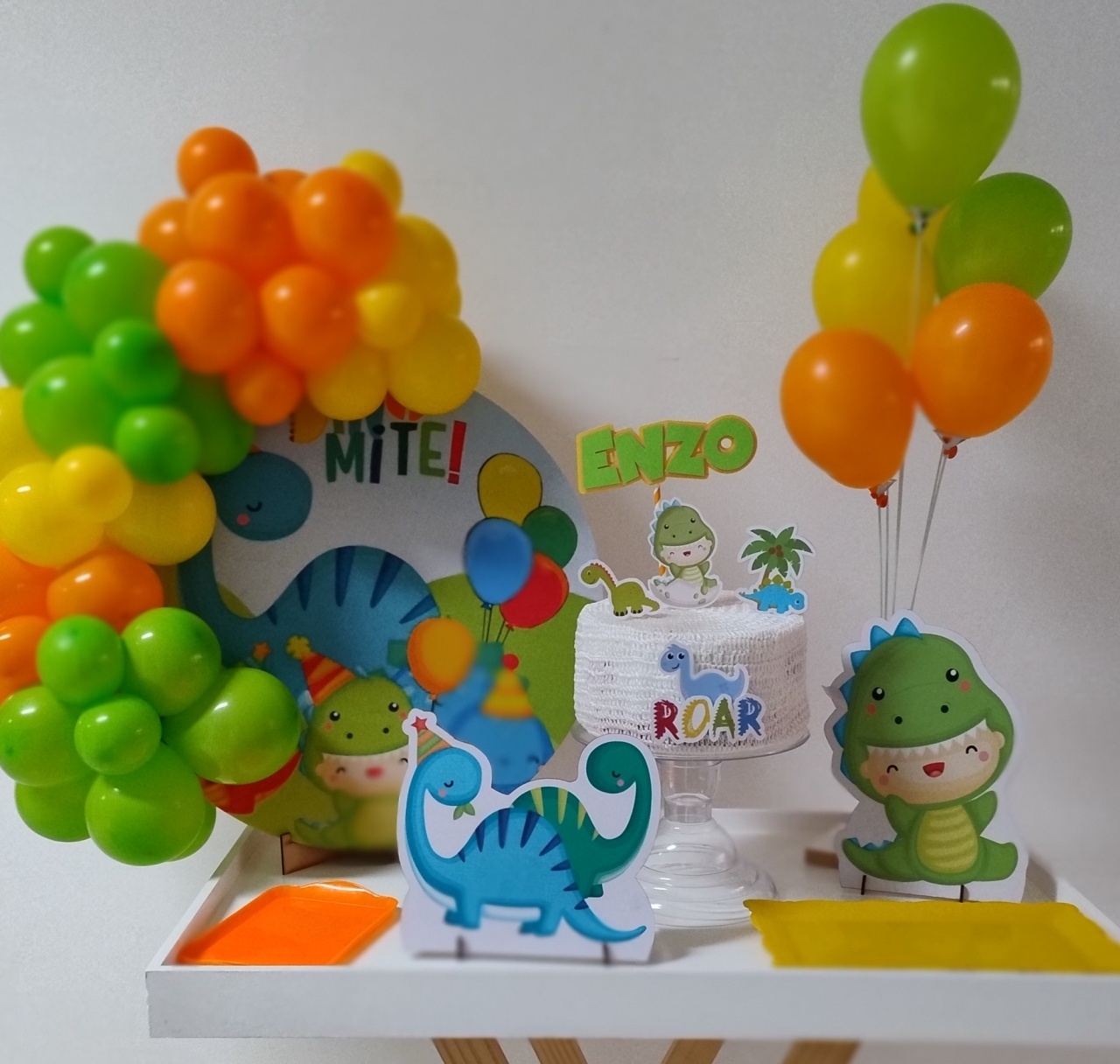 Kit Festa Na Mesa Dino Baby - Arte e Cia Festas