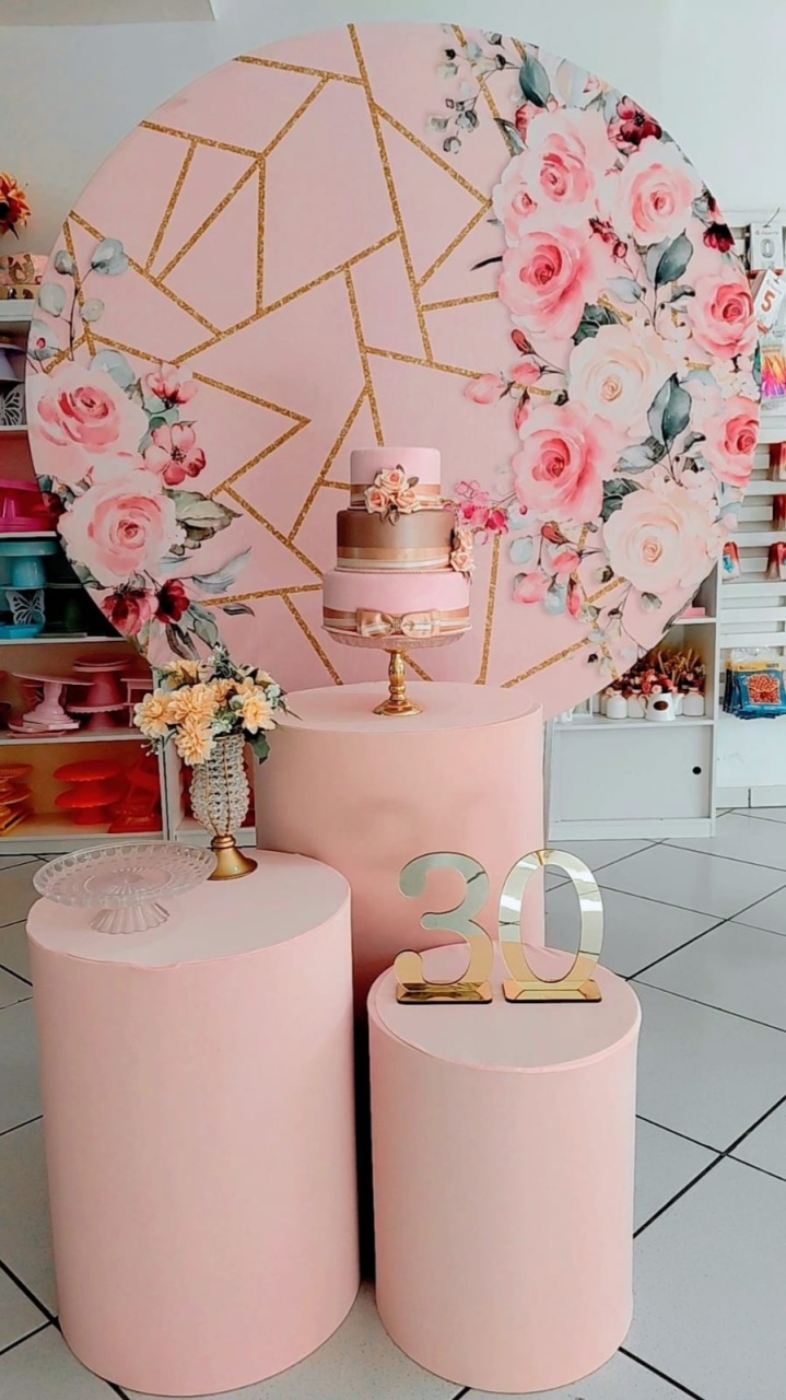 Kit Prata Floral Rose - Arte e Cia Festas