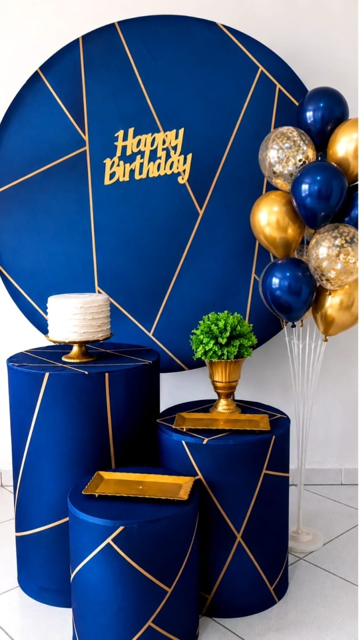Kit Prata Azul E Dourado - Arte e Cia Festas