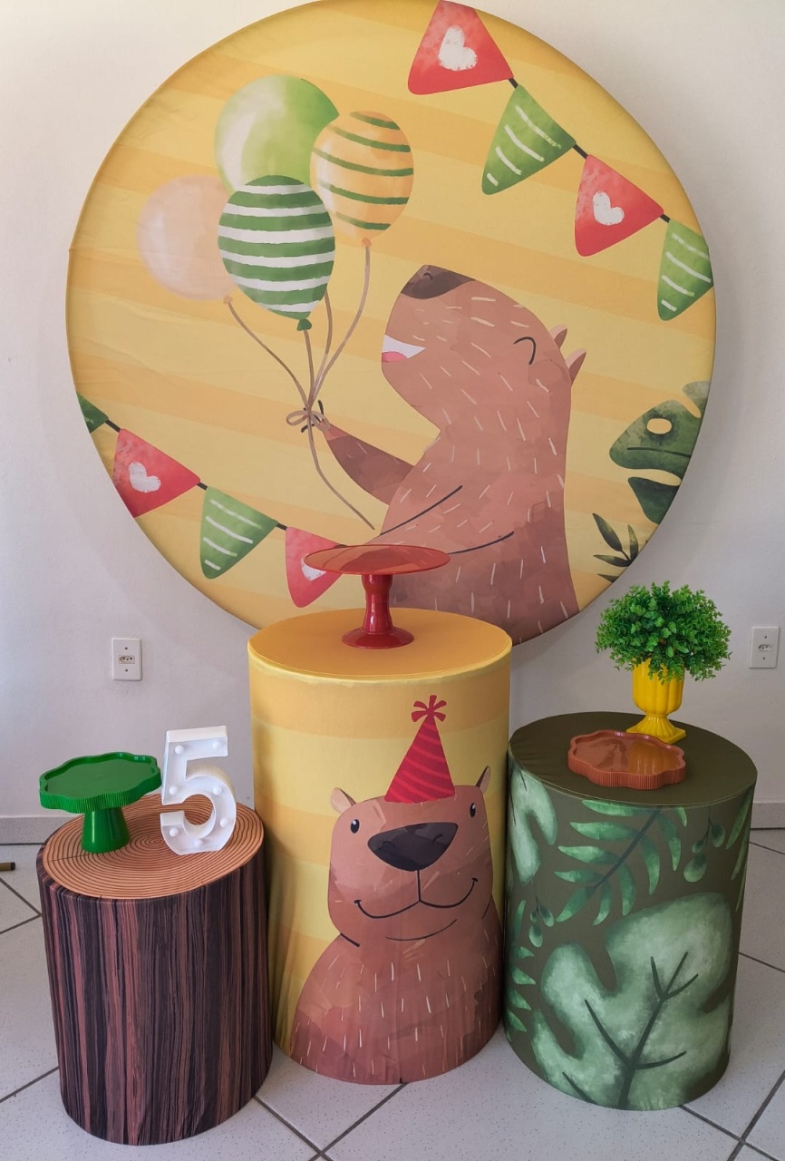 Kit Simples Capivara (Neutro) - Arte e Cia Festas