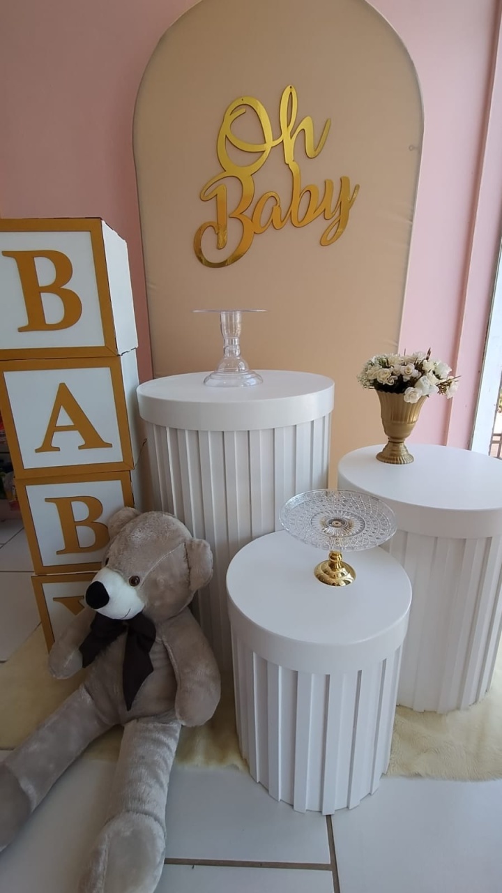 Kit Chá de Bebê Bege  - Arte e Cia Festas