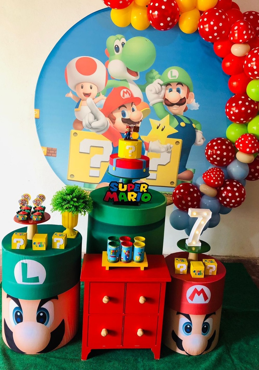 Kit Simples Super Mario  - Arte e Cia Festas