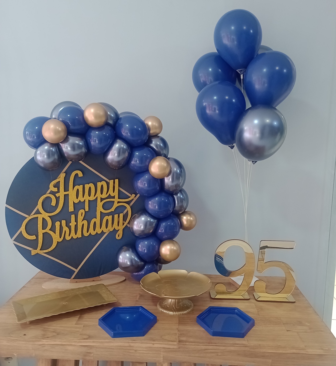 Kit Festa Na Mesa Happy Birthday Azul - Arte e Cia Festas