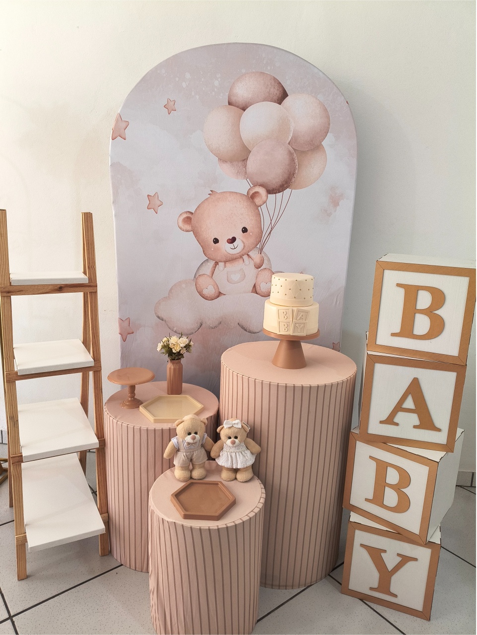 Kit Chá de Bebê Ursinho Bege - Arte e Cia Festas