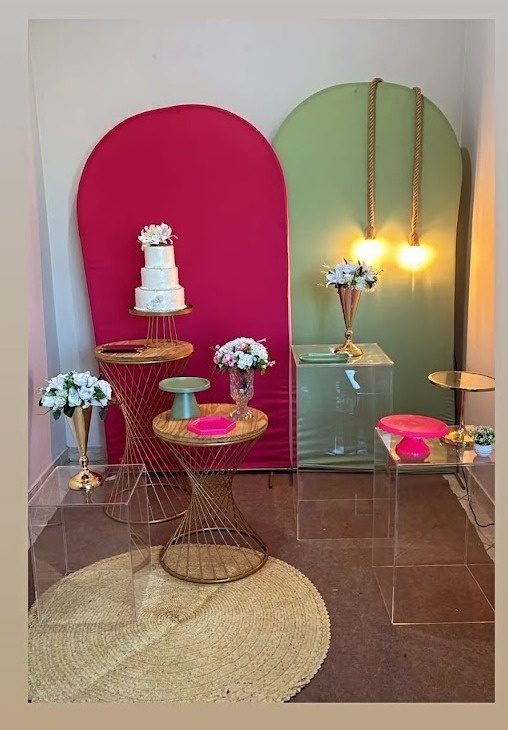 Decoracão Adulto Verde E Rosa - FIG FESTA 
