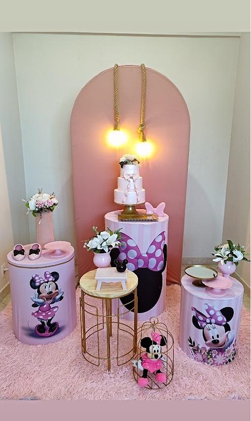 Decoração de Menina / Minnie Rosa - FIG FESTA 