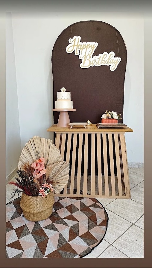 Decoração Adulto Happy Marron - FIG FESTA 